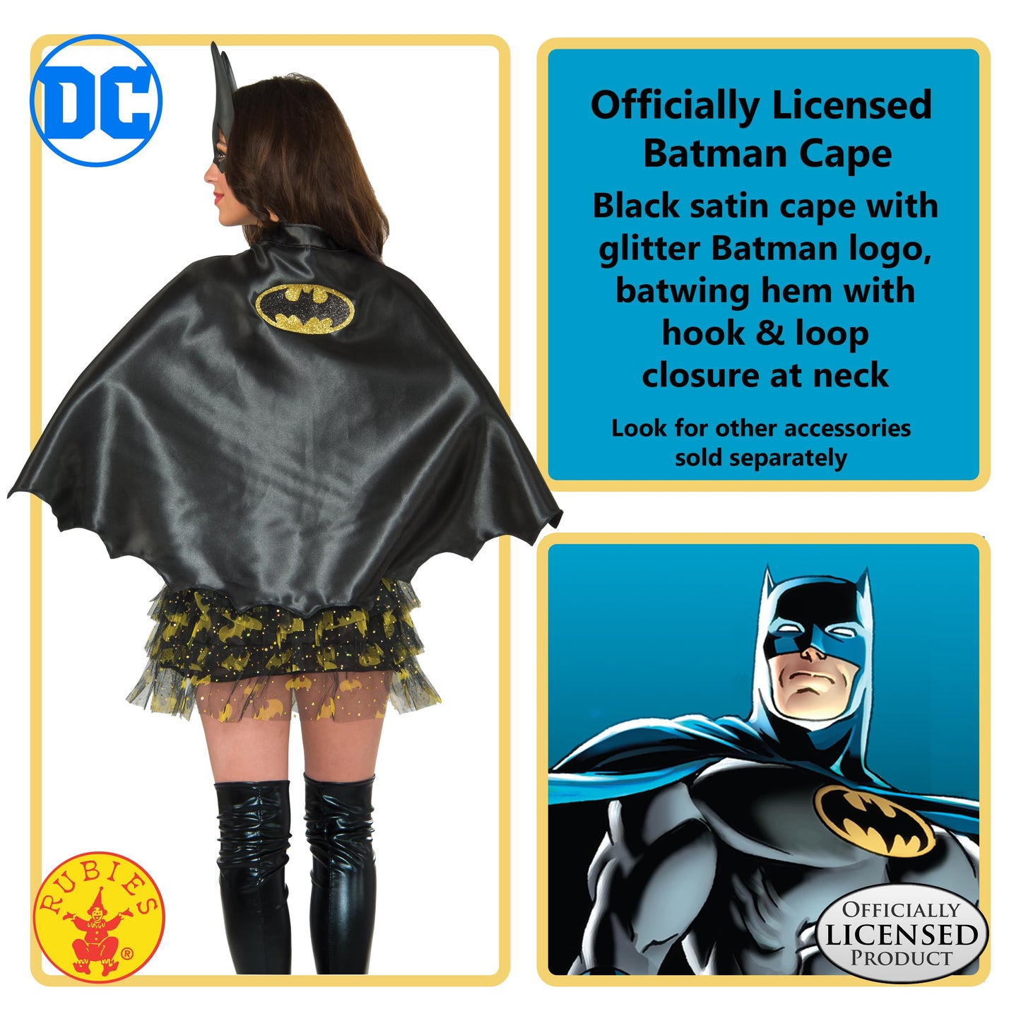 Rubies´s DC Comics Batgirl Costume Cape Adult One Size