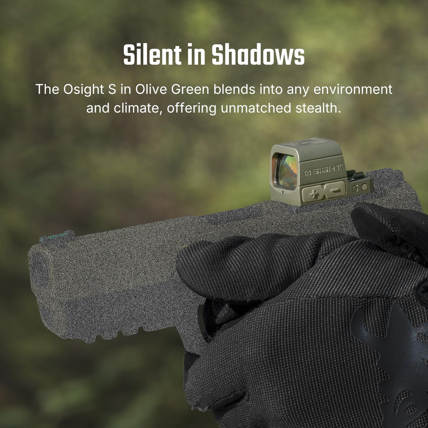 OSIGHT S Multi-Reticle Micro Enclosed Sight with Charging Cover, 2 MOA Dot & 32 MOA Circle for RMSc Footprint, Parallax-Free Durable Reflex Sights (Red Dot)