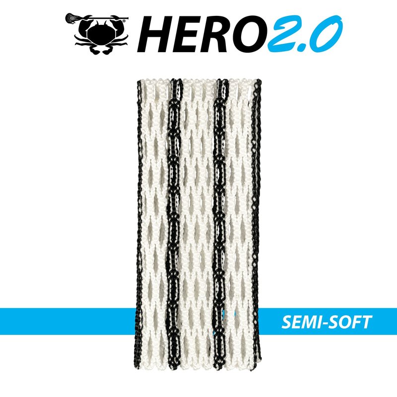 East Coast Dyes Lacrosse Hero 2.0 Mesh - Semi-Soft - Black Striker