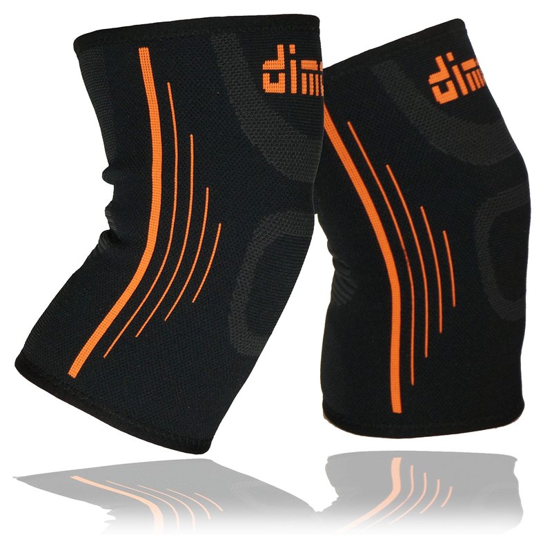 dimok Athletic Knee Brace Compression Sleeve Leg Support for Kids Pain Injury Meniscus Tear Fast Recovery (2 Pack, XS)