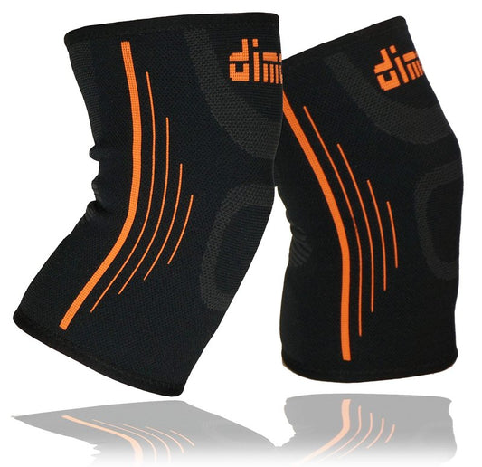 dimok Athletic Knee Brace Compression Sleeve Leg Support for Kids Pain Injury Meniscus Tear Fast Recovery (2 Pack, XS)