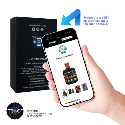 EVAFLORPARIS WHISKY SUGAR SKULL Eau de Toilette for Men – Bold Fragrance with Bergamot, Rose and Amber Notes – Inspired by Day of the Dead – Iconic Skull Bottle – Made in France – 3.4 Fl Oz