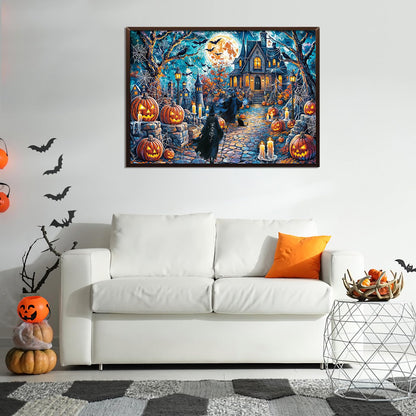 TangMosaic Puzzles for Adults 1000 Pieces, Haunted Halloween Night House Jigsaw Puzzles, Fun Horror Challenging Puzzle, Halloween Puzzles Gift, Home Decoration Puzzle, Interlock Perfectly No Dust