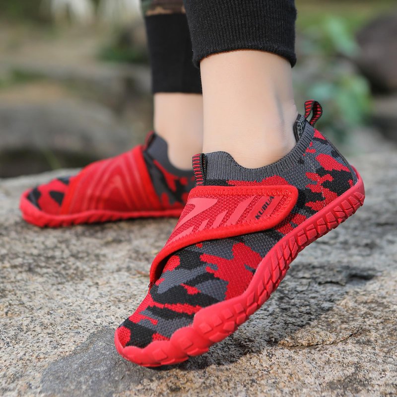 KUBUA Water Shoes for Kids Boys Girls Beach Swim Pool Multifunctional Aqua Shoes Quick Dry Lightweight Toddler Little Big Kid Red 8 Toddler