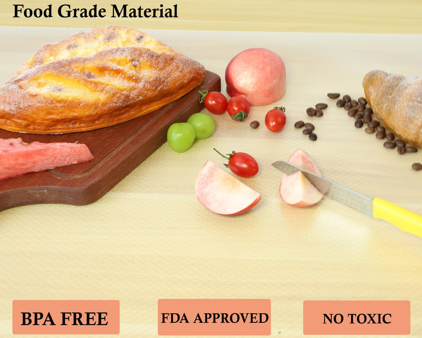Shelf Drawer Liners for Kitchen Cabinets Non Adhesive 14 Inch Wide X 20 Ft Non Slip Waterproof Pantry Shelf Liner Cupboard Fridge Liners Mat Bathroom Drawer Protector Liner
