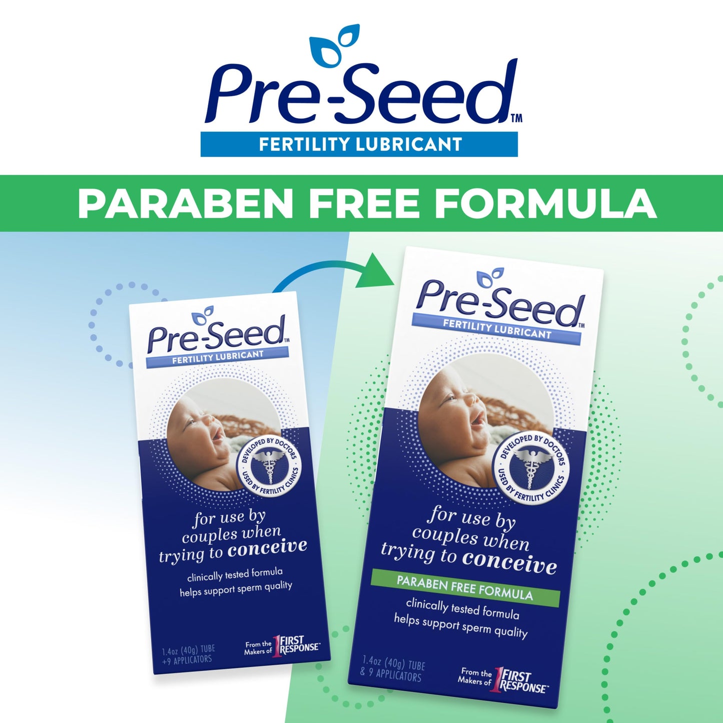 Pre-Seed Fertility-Friendly Vaginal Lubricant Multi-Use Tube with 9 Applicators 40g