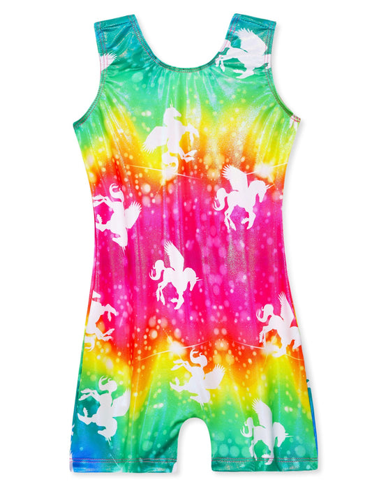 Girls Leotards for Gymnastics Size 5-6 Years Old Sparkle Rainbow Angel Unicorn Adorable Biketards