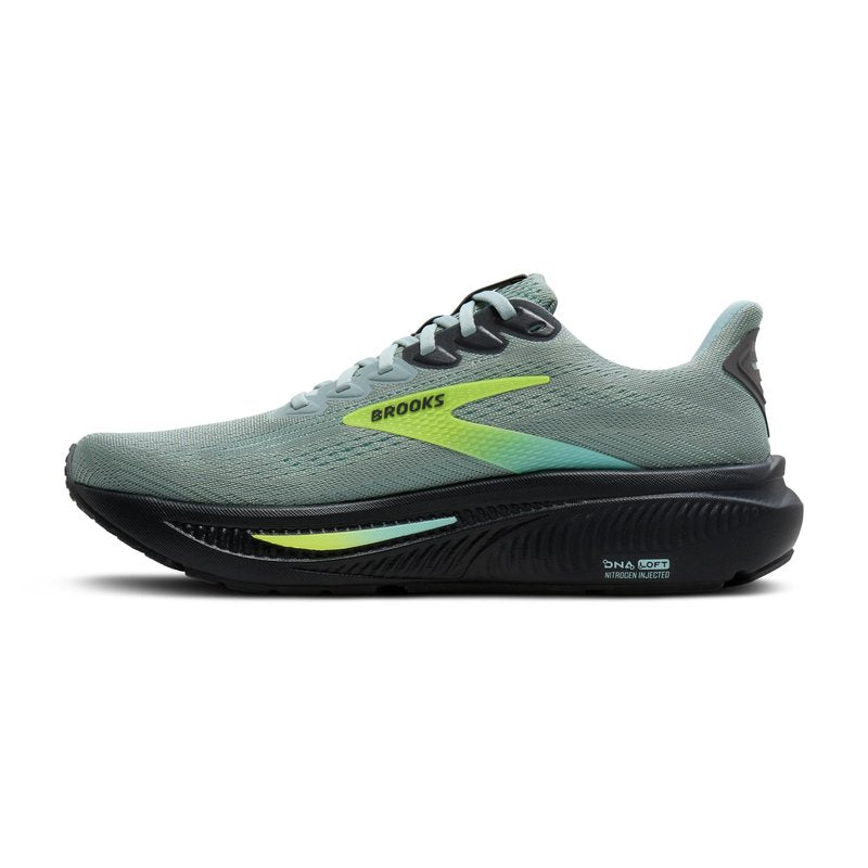 Brooks Men's Ghost 17Sneaker, Gray Mist Yucca Nightlife, 10.5 US