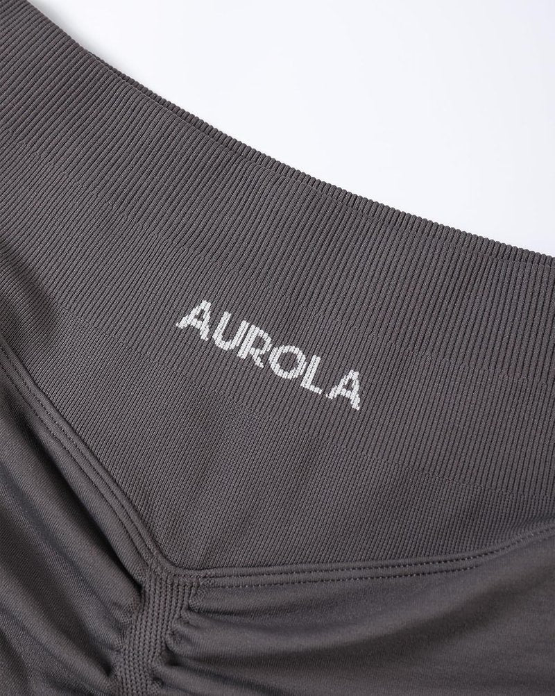 Aurola Workout Shorts for Women - No Roll-Up, Squat-Proof, Seamless Compression | Sizes 2.5-6.5