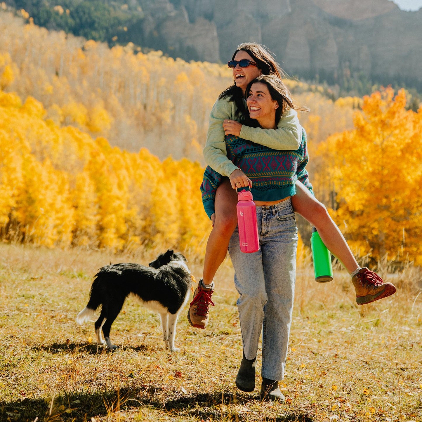 BOTTLE BOTTLE 40 oz sports water bottle stainless steel insulated water bottle with straw and pills holder (hot pink)