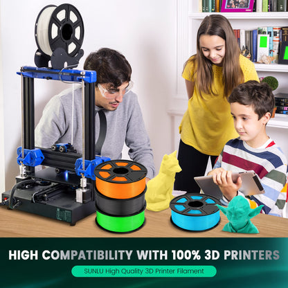 SUNLU PLA+ Filament 1.75mm, Enhanced Durability and High Strength, PLA Plus 3D Printer Filament for 3D FDM Printers, 1kg Spool, pla+ Black