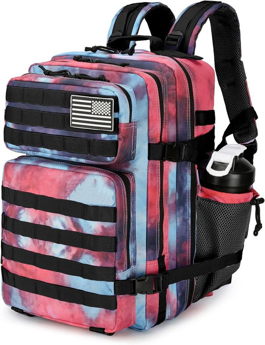 Tactical Backpack - 25L Military Assault Pack for Men & Women | Outdoor Travel Hiking Rucksack - Nebula Camo