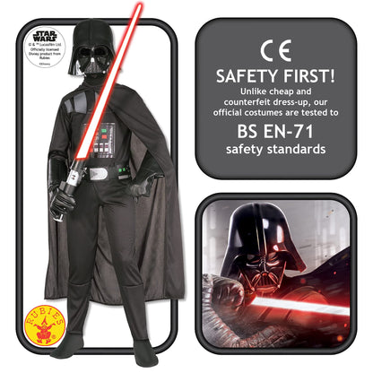 Rubies Official Disney Star Wars Darth Vader Costume, Teen Size Age 11-13 Years Halloween