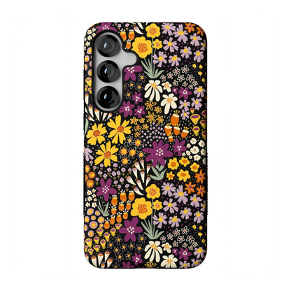 Casely Galaxy S25 Plus Case | Ink & Iris | Vintage Floral | Compatible with MagSafe | Bold Protective Design