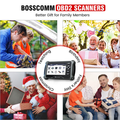 BOSSCOMM IF742 OBD2 Scanner, ABS/SRS/Transmission/Check Engine Code Reader Scan Tool with 6 Resets, ABS Bleeding/Oil/EPB/SAS/Throttle/BMS, Car Scanner Diagnostic Tool for All Cars, Upgraded of IF740