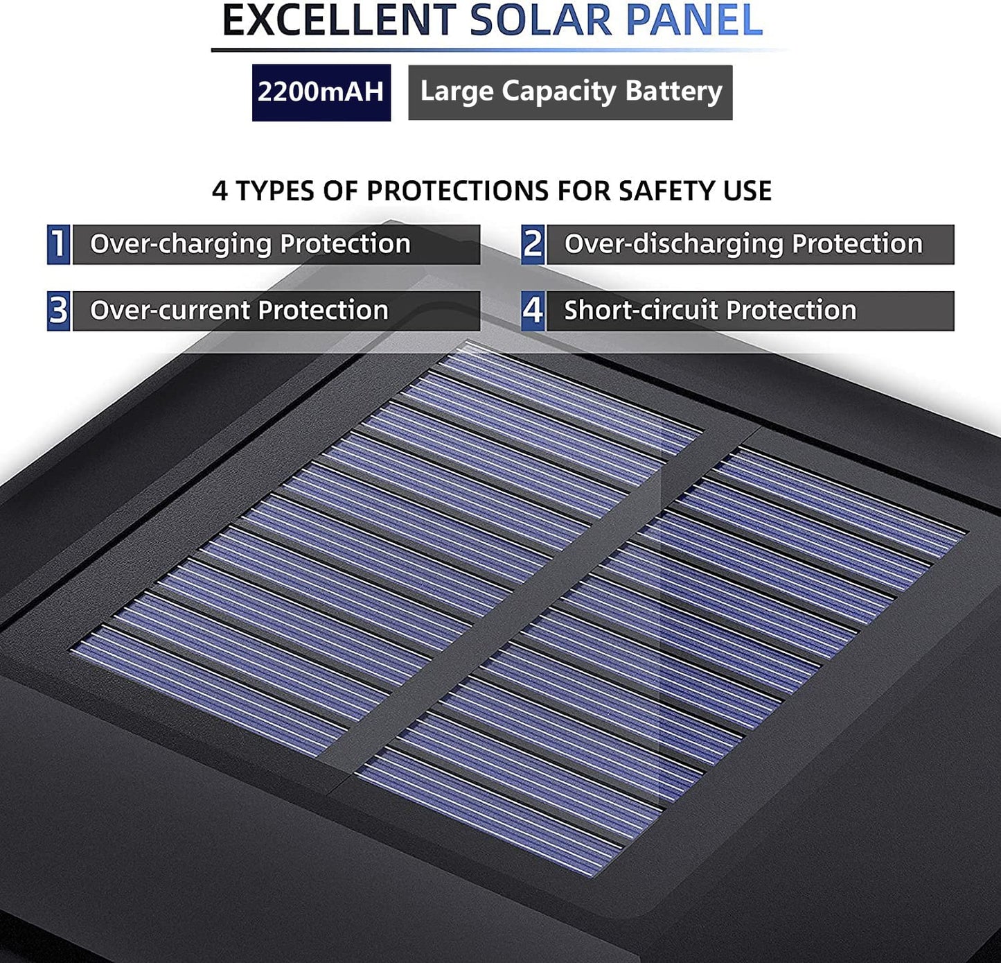 GEYUEYA Home Solar LED Post Lights Outdoor Garden Post Lights Solar Powered Solar Fence Lights IP65 Waterproof Square Black Landscape Post Cap Lamp for Patio Fence Post Deck Wooden Posts(4 Pack)