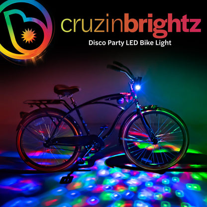 Brightz Disco Bike Lights LED Bicycle Lights RGB Burning Man Lights BMX Bike Accessories Bike Decorations Bike Light Bike Lights Kids Burning Man Bike Lights Bicycle Accessories Men Women Boys Girls