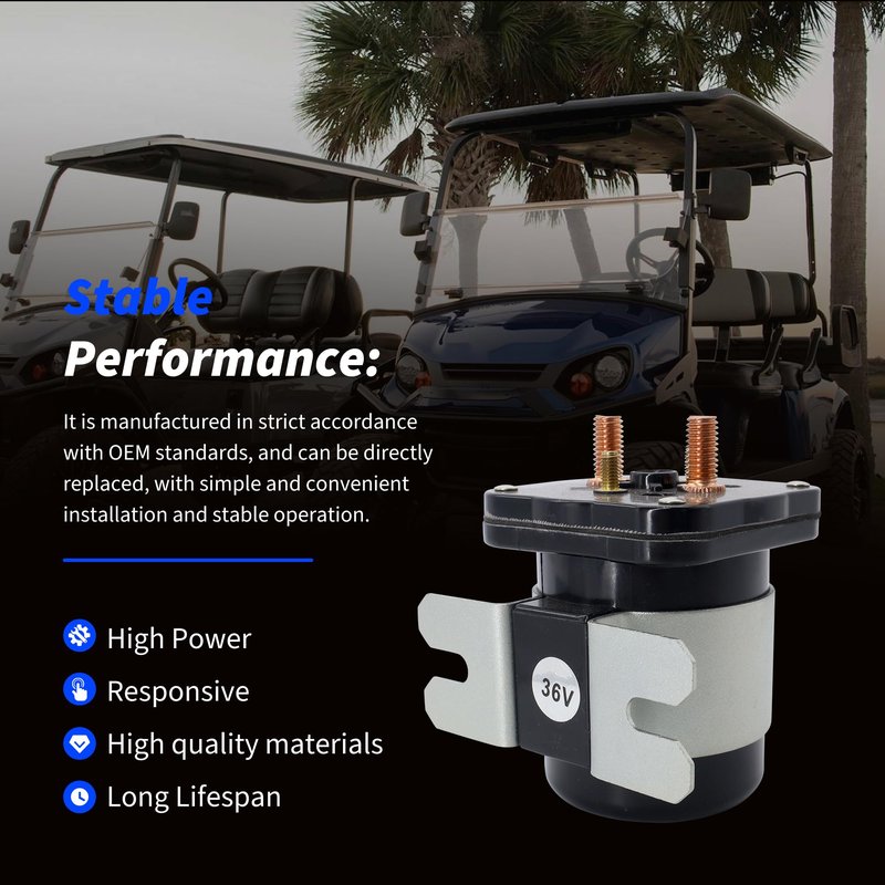OXCANO 36V Starter Solenoid 4 Terminal Compatible with 1989 1990 1991 1992 - UP EZGO Club Car DS Columbia Yamaha Electric G4 G8 G9 G11 G16 Golf Cart Replace# 20468G1 1016072 71458-87 JF3-H1950-00