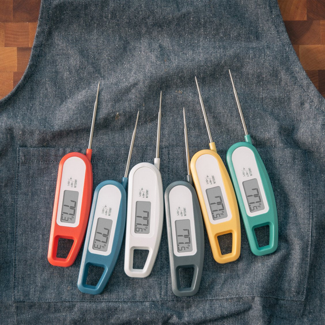 Lavatools Javelin® Ultra-Fast 3-Second Digital Instant Read Meat Thermometer for Grill and Cooking, 2.75" Probe, Compact Foldable Design, Large Display, IP65 Water Resistant, NSF Certified – Sambal