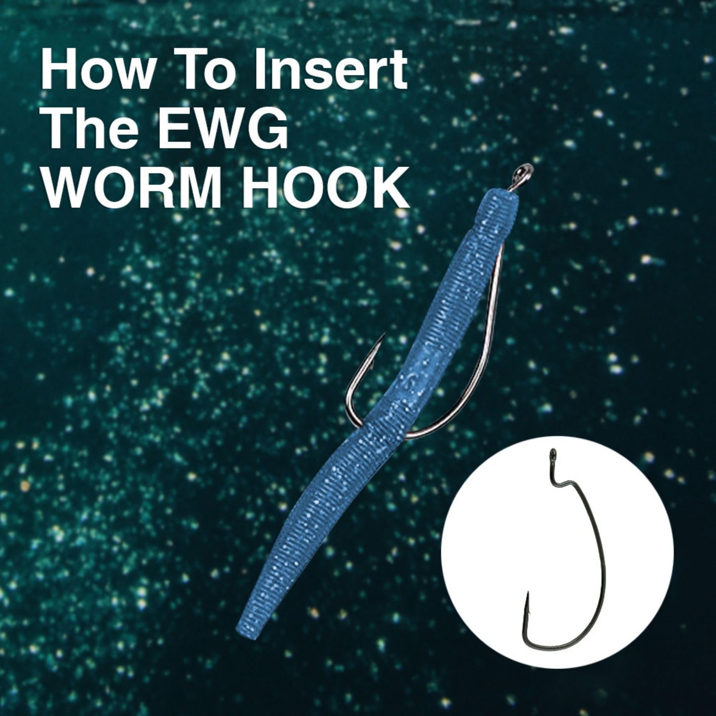 Reaction Tackle Offset EWG Worm Hooks - Super Strong Wide Gap Texas Rig Hooks for Soft Plastic Baits - High Carbon Steel Bass Fishing Hooks - Heavy Cover #3/0 (25-Pack)