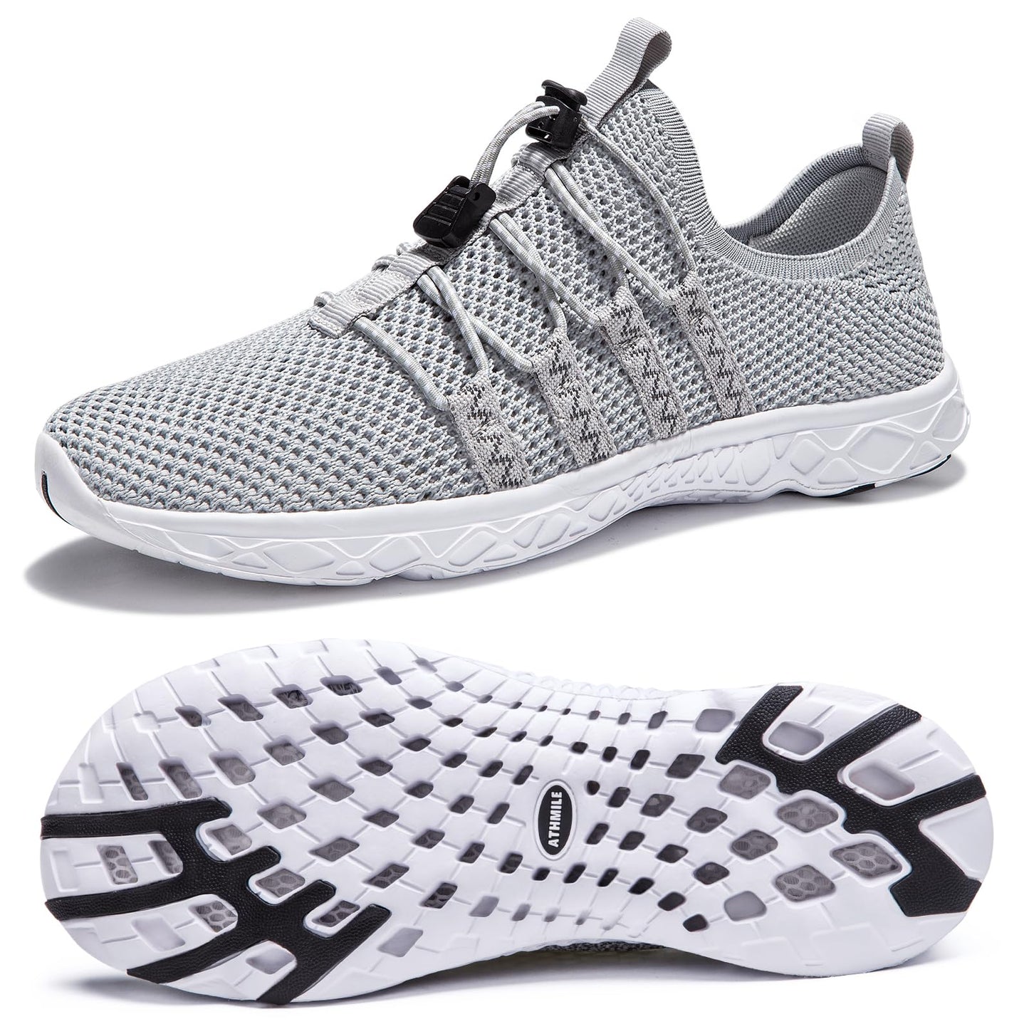 ATHMILE Water Shoes for Men Women Barefoot Hiking Swim River Shoes Adult Lake Pool Aqua Socks Beach Quick Dry for Hiking Surfing Kayaking Sport Accessories Camping Must Haves