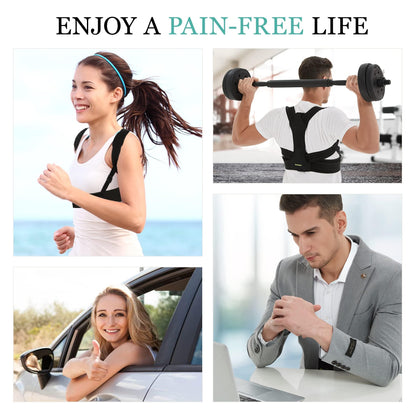 SHAPERKY Posture Corrector for Women and Men, Adjustable Upper Back Brace for Posture Hunchback Support and Providing Pain Relief from Neck, Shoulder, and Upper Back (Small/Medium)