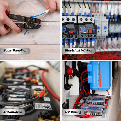 InstallGear AWG 5 Gauge 10ft Battery Power Inverter Cables - 2ct Red/Black Battery Cable for Solar, Auto, RV and Marine, Lawn Mower - 99.9% Deoxigenized Copper, Set - Battery Cable Wire - Battery Wire
