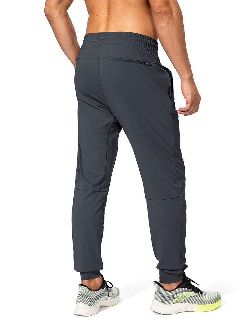 G Gradual Men's Sweatpants with Zipper Pockets Athletic Pants Traning Track Pants Joggers for Men Soccer, Running, Workout(Grey,XXL)