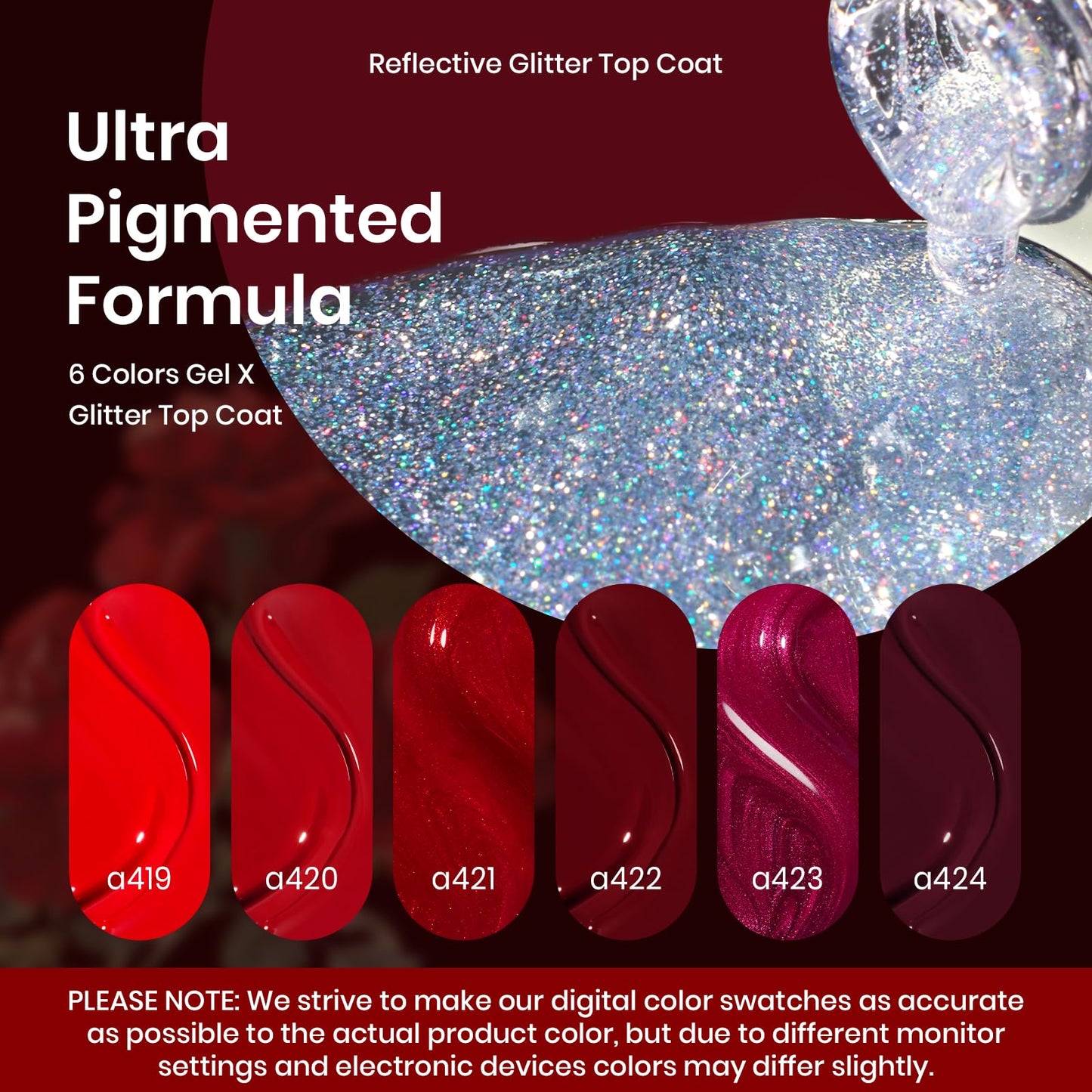 Beetles Cat Eye Gel Nail Polish Set, 6 Colors Glitter Red Pink Shiny Brown Burgundy Purple Blue Green Magnetic Effect Sparkle Stunning Nail Gel Polish Kit Soak Off UV Manicure Gifts for Women