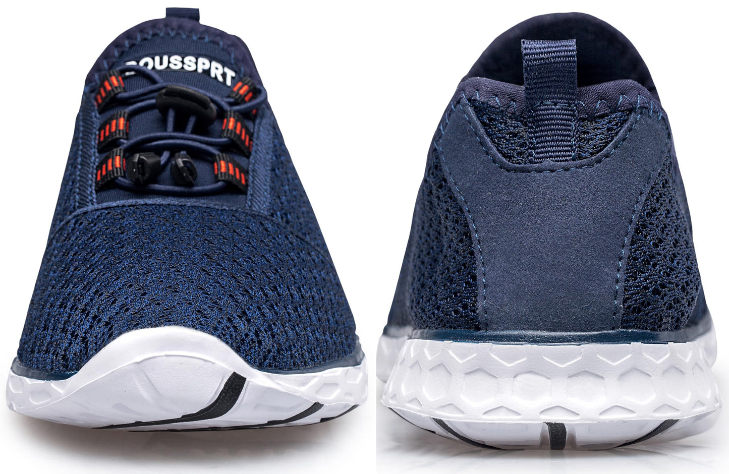 DOUSSPRT Men's Water Shoes Quick Drying Sports Aqua Shoes BlueWhite Size 12.5