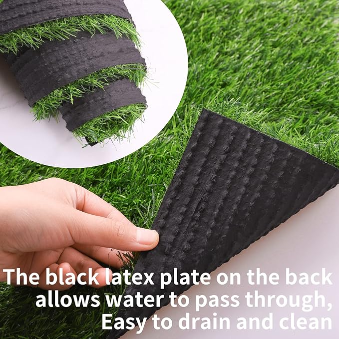 Aneco 12 x 120 Inch Artificial Grass Table Runners Carpet Roll Synthetic Grass Table Runner Grass Tabletop Decoration for Spring Fall Summer Holiday, Baby Shower, Wedding, Birthday, Banquet