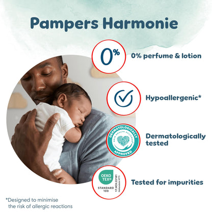 Pampers Harmonie Nappy Pants Size 5, 144 Nappies, 12kg-17kg, Monthly Pack, Gentle Skin Protection and 360° Comfort Fit