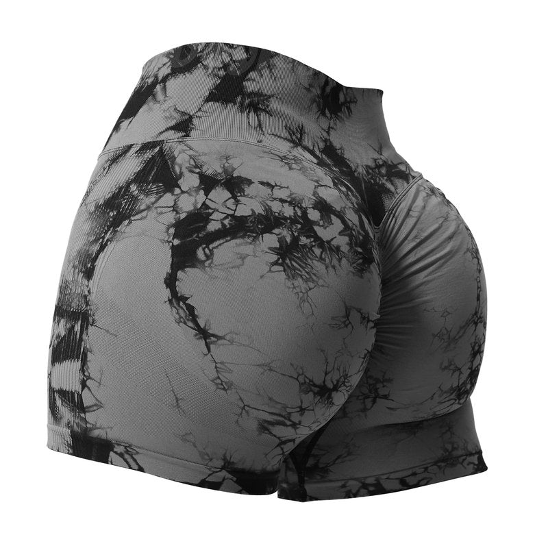 VOYJOY Women Workout Shorts 3.6" Scrunch Butt Lifting Gym Seamless Yoga Biker Shorts Black