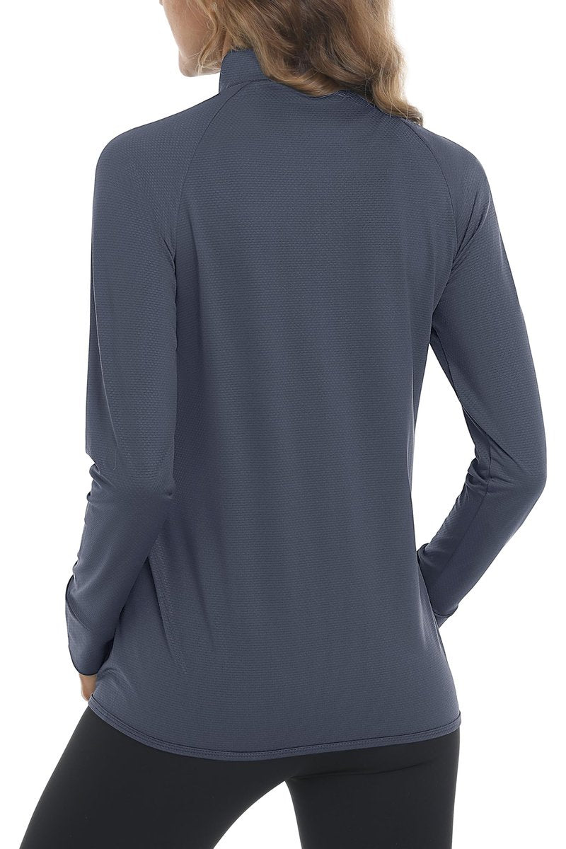 MAGCOMSEN Lightweight Jacket for Women Long Sleeve UPF 50+ Sun Protection Shirts Hiking Running Workout Shirts Grey 2XL