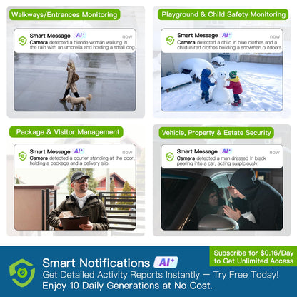 Security Cameras Wireless Outdoor 2K: Battery Powered WiFi Camera with AI Motion Detection for Home - Color Night Vision Spotlight Siren Alarm 2-Way Talk IP65 Waterproof Cloud TF Storage 2-Pack