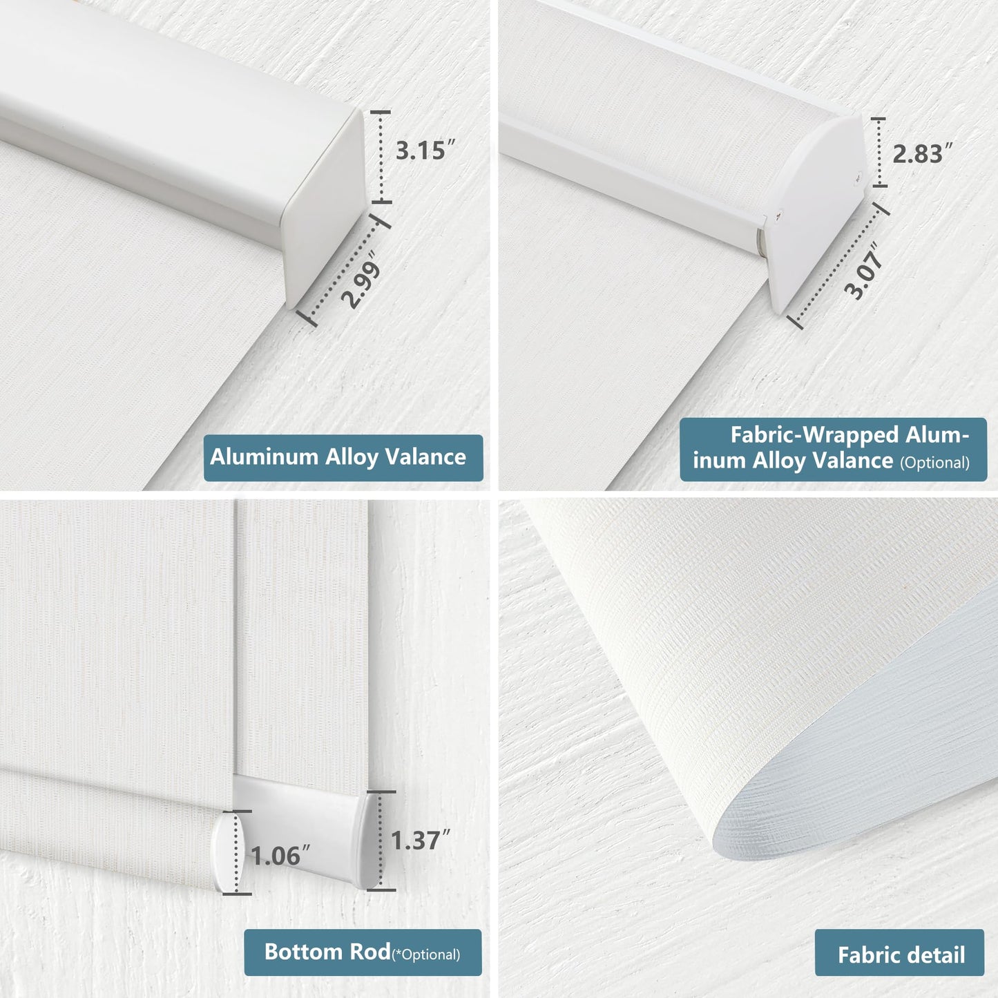 Bringnox Motorized Blinds with Remote,100% Blackout Smart Roller Blinds Compatible with Apple Homekit Google Home and Alexa Via HUB,and Customized