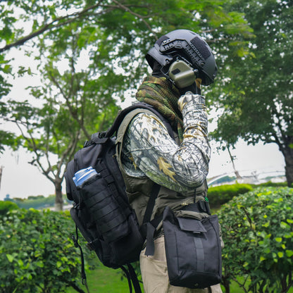 LOOGU Tactical Mesh Net Camo Scarf for Wargame,Sports & Other Outdoor Activities (Woodland Camo)
