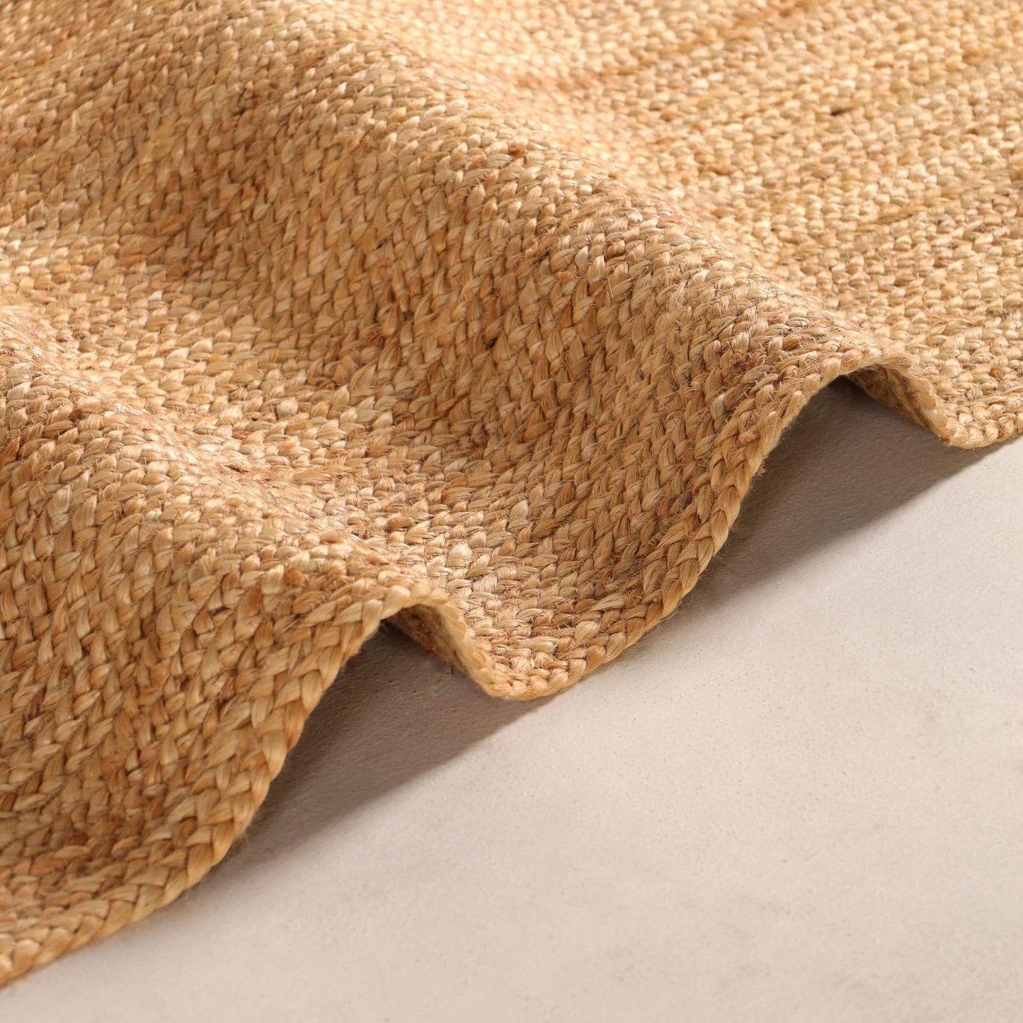 VEVARA HOMES Natural Jute Area Rug 6x9ft - Handwoven Natural Fiber Rug for Living Room, Bedroom, and Entryway, Rustic & Boho Style