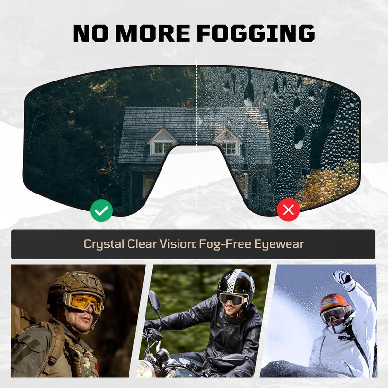 1TG Tactical Airsoft Goggles Anti Fog - Tactical Safety Glasses with 3 Impact-Resistant Lenses for Shooting, Skiing & Riding