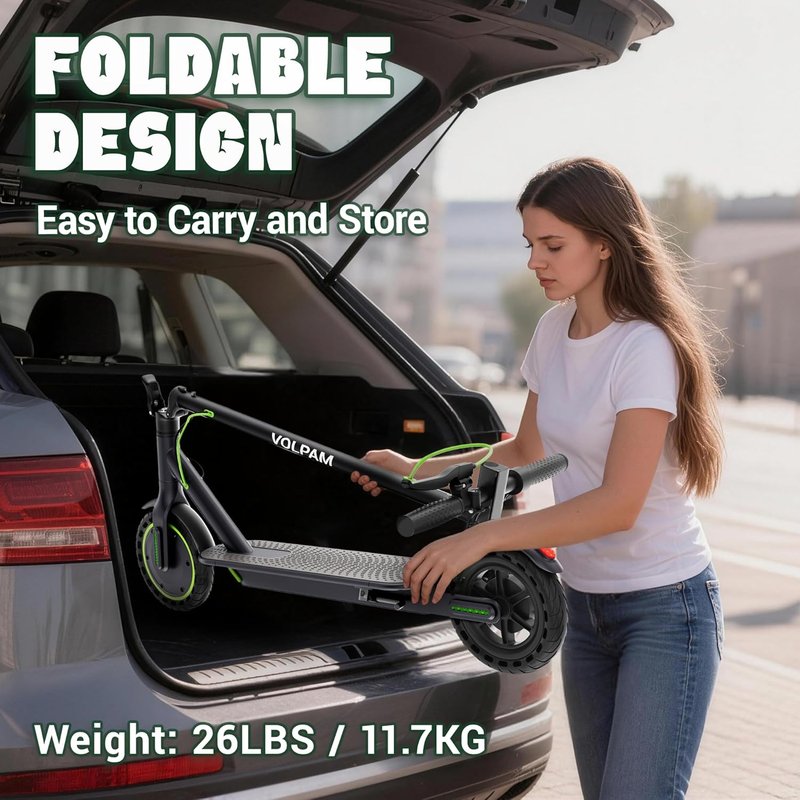 Electric Scooter - 350W/500W Motor, 19/22 MPH Speed, 16-28 Miles Range | 8.5"/10" Solid Tire, Folding Design