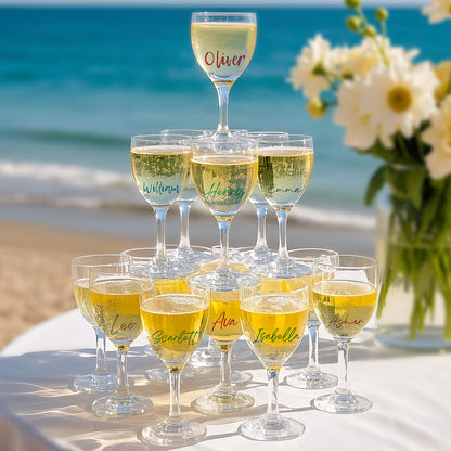 GAINWELL Metallic Wine Glass Markers 8Pcs, Food-Safe, Non-Toxic, Dishwasher-Safe, Wine Glass Marker Pens for Ceramic Plates, Parties & Weddings