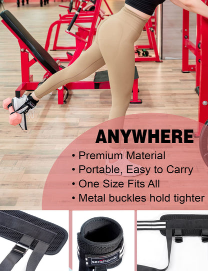 Adjustable Foot Weights Ankle Straps Dumbbell Attachment for Feet 1pc - Leg Curl Kickbacks, Leg Extensions Booty Workouts