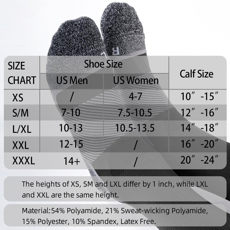 Medical Compression Socks 20-30 mmHg for Men Women (3 Pairs) - Best Support for All Day Wear, Pain Relief, Circulation