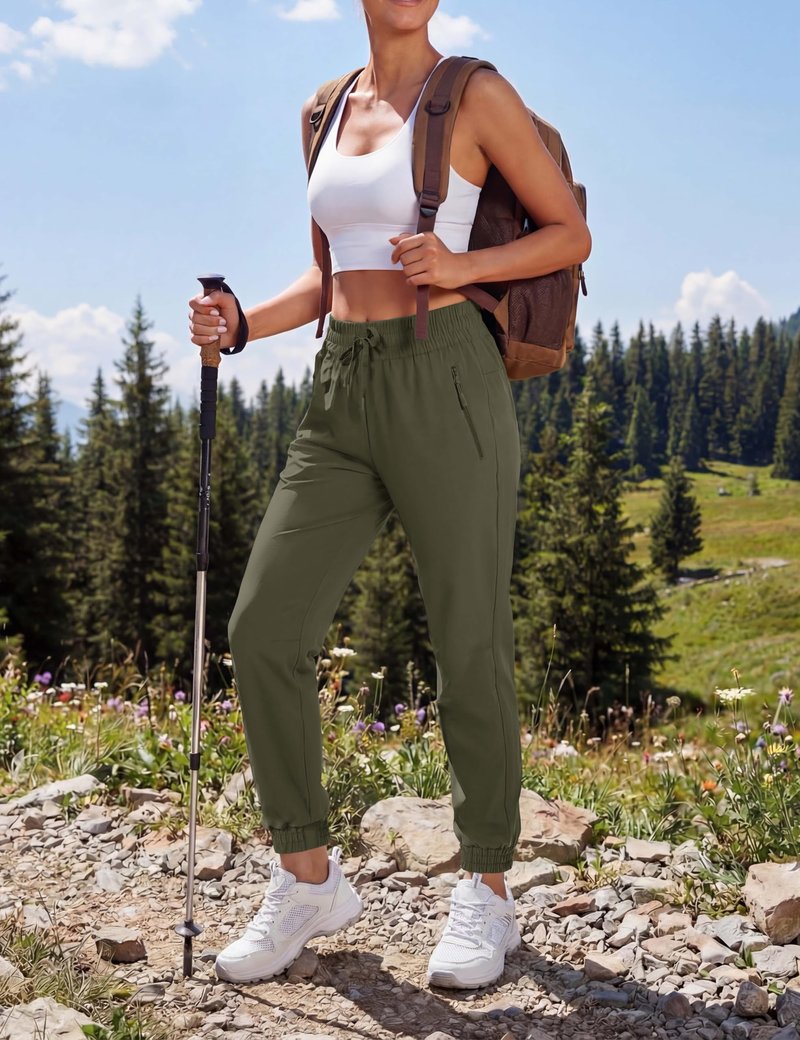 MAGCOMSEN Women's Hiking Pants Lightweight Quick Dry Athletic Running Joggers with Pockets Outdoor Travel Sweatpants