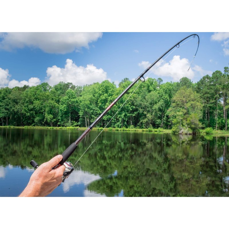 Ugly Stik 7’ GX2 Spinning Fishing Rod and Reel Spinning Combo, Ugly Tech Construction with Clear Tip Design, 7’ 1-Piece Rod