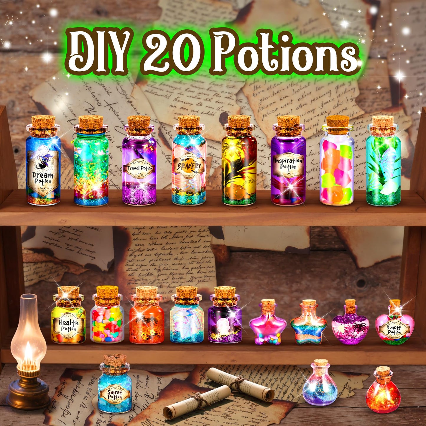 Subtail Potion Making Kit Children - Craft Kits for Kids - Christmas Gifts for 6 7 8 9 10 Year Olds Girls - Potions Kits for Kids Girls Toys Age 6 7 8 9 10 - Best Halloween Gifts Magic Kid Craft Kit
