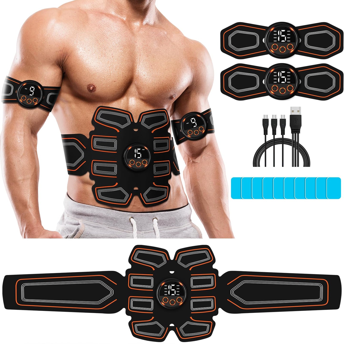 BLASET ABS Stimulator, Ab Toning Belt Trainer, Workout Equipment for Men & Women - BFB-11