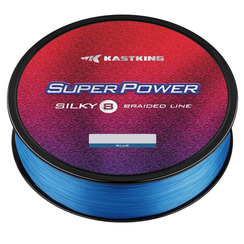 KastKing Superpower Silky8 Braided Fishing Line, Blue, 8 Strands, 40 LB, 300 Yds
