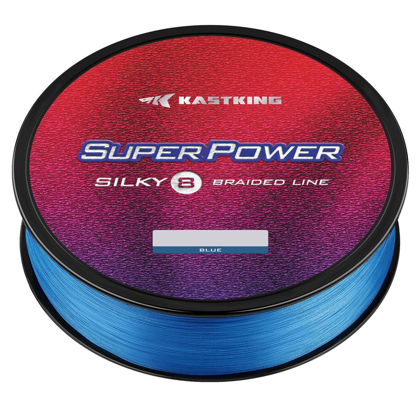 KastKing Superpower Silky8 Braided Fishing Line, Blue, 8 Strand, 15LB, 300Yds