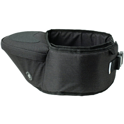 Hippychick Hipseat Baby Carrier, Lightweight Back-Saving Support Waist Stool, Adjustable Strap, Can Carry 6-36 Months Child, Denim Black